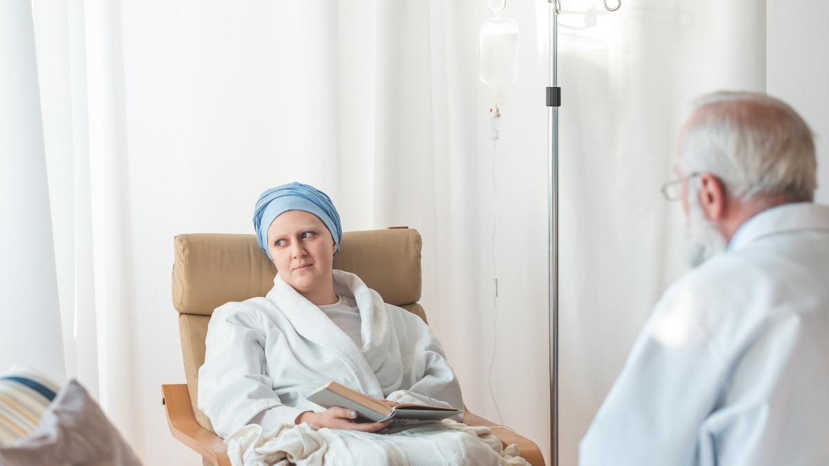 A cancer patient to undergo chemotherapy
