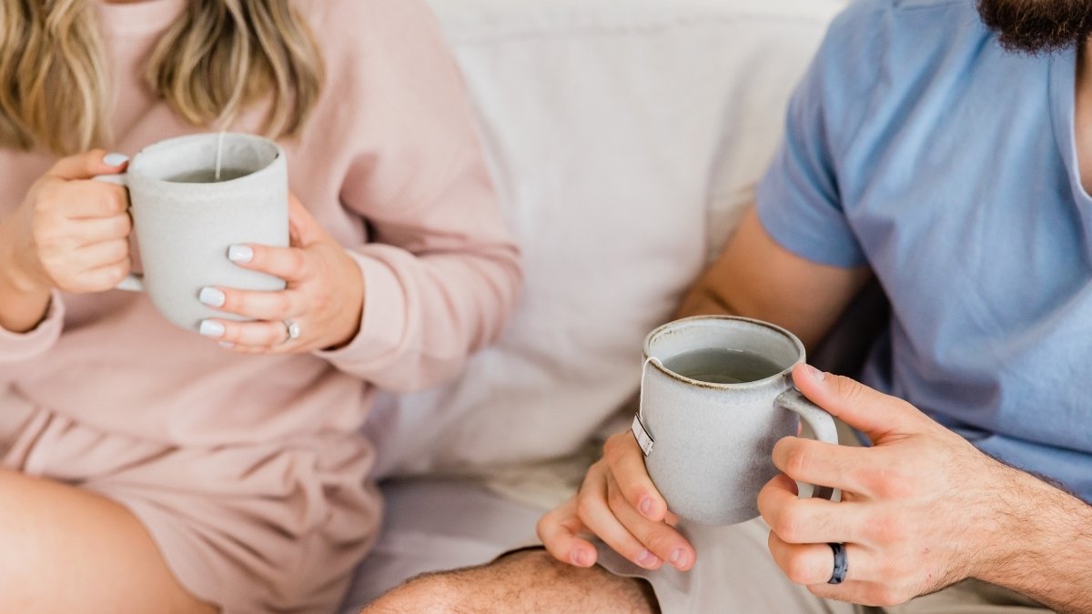 A low libido couple sharing a cup of coffee to keep the romance alive